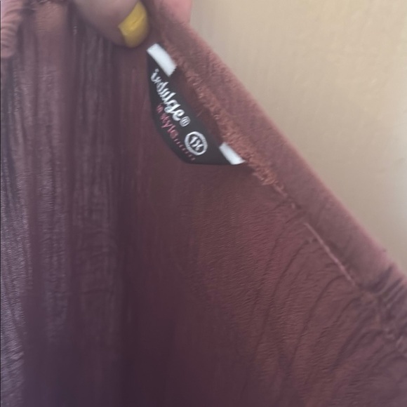 Indulge Mauve Casual Sundress with 3/4 Bishop Sleeves - Picture 3 of 5